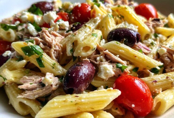 Mediterranean tuna pasta salad
