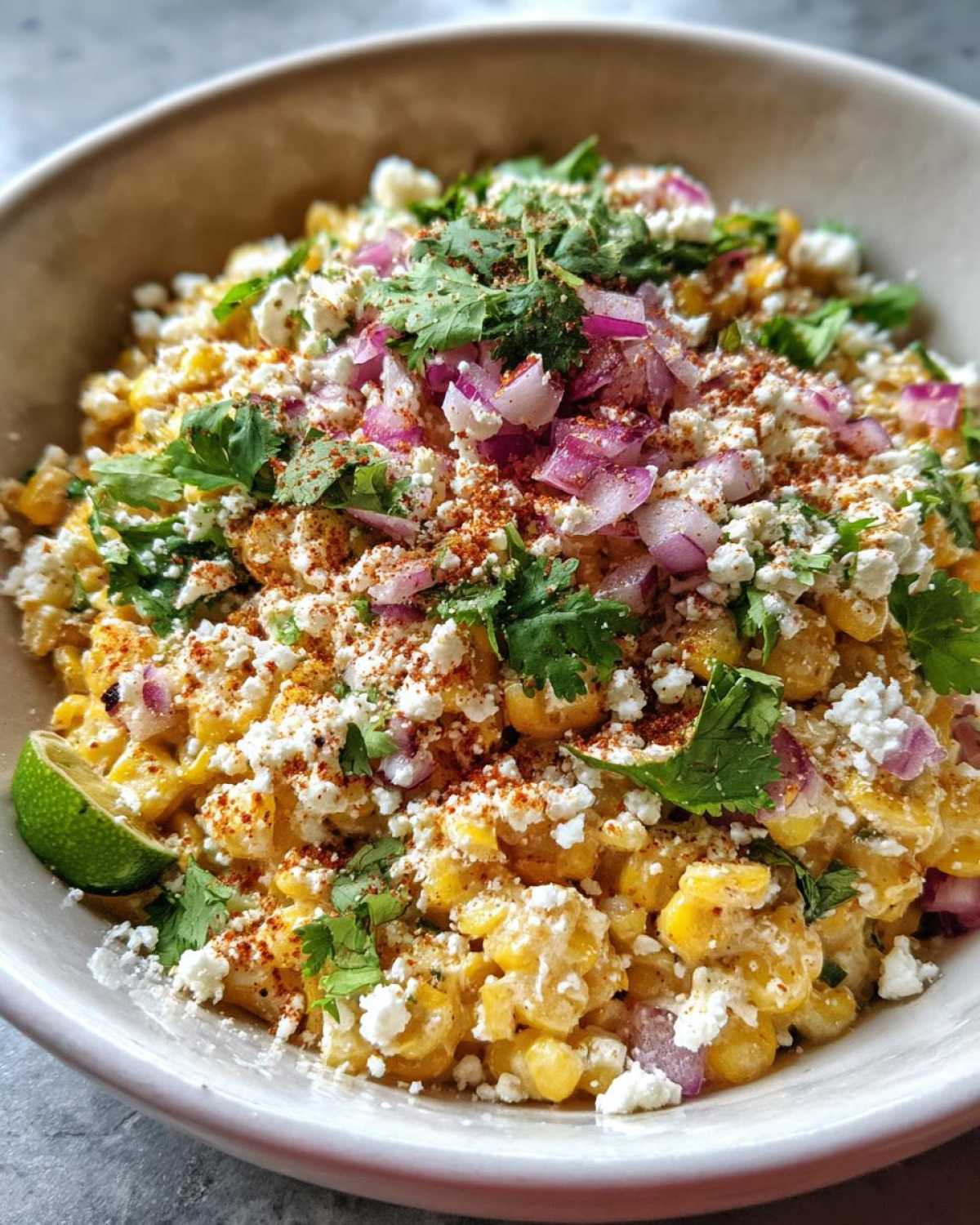 Mexican street corn bowl - detail 1
