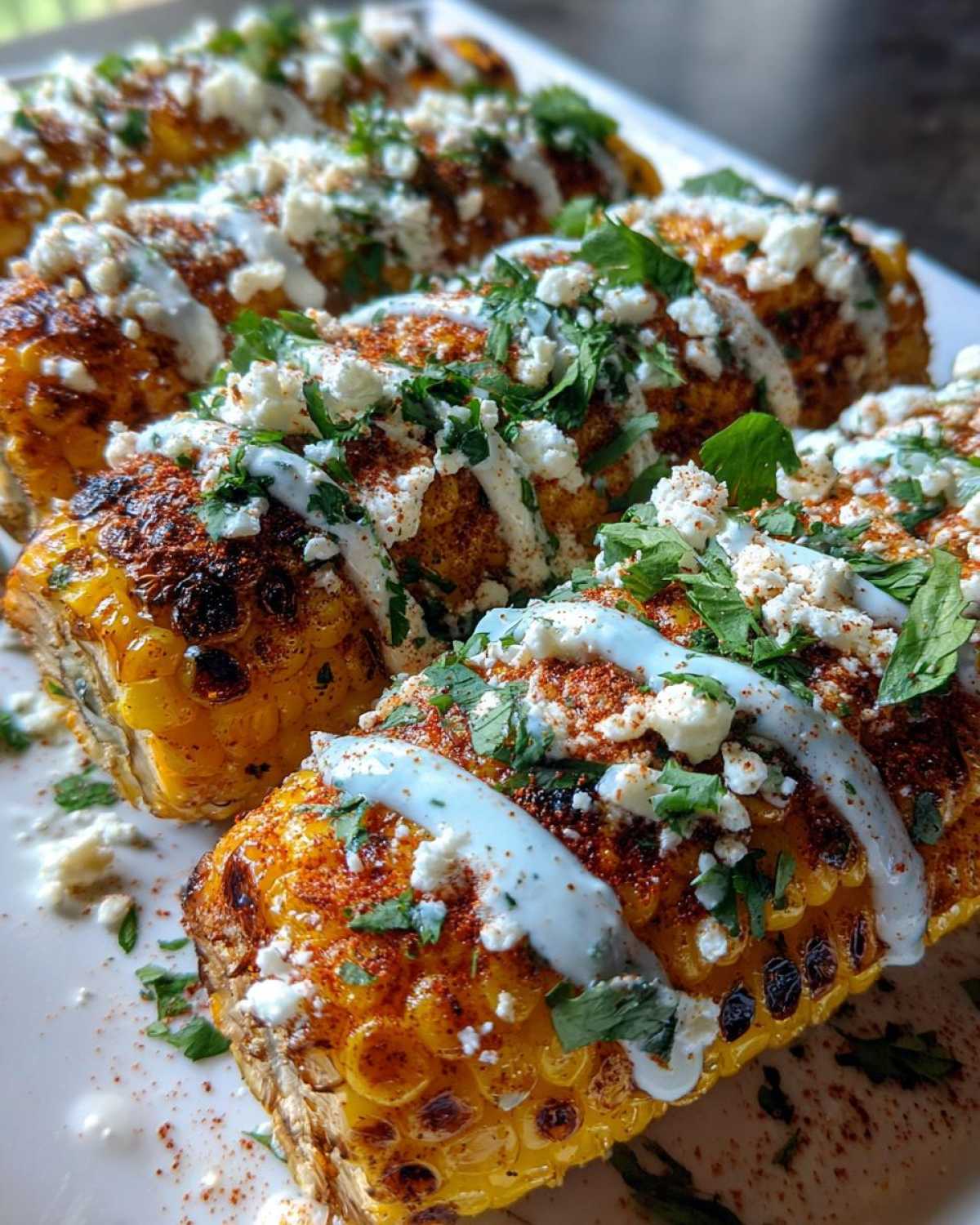 Mexican street corn garnish - detail 1