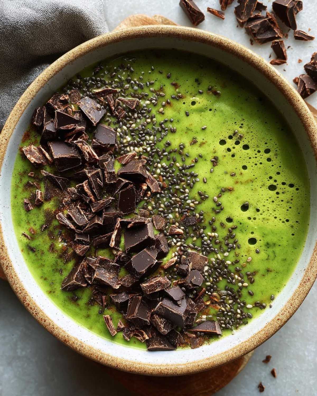 Mint Chocolate Chip Smoothie Bowl - detail 2