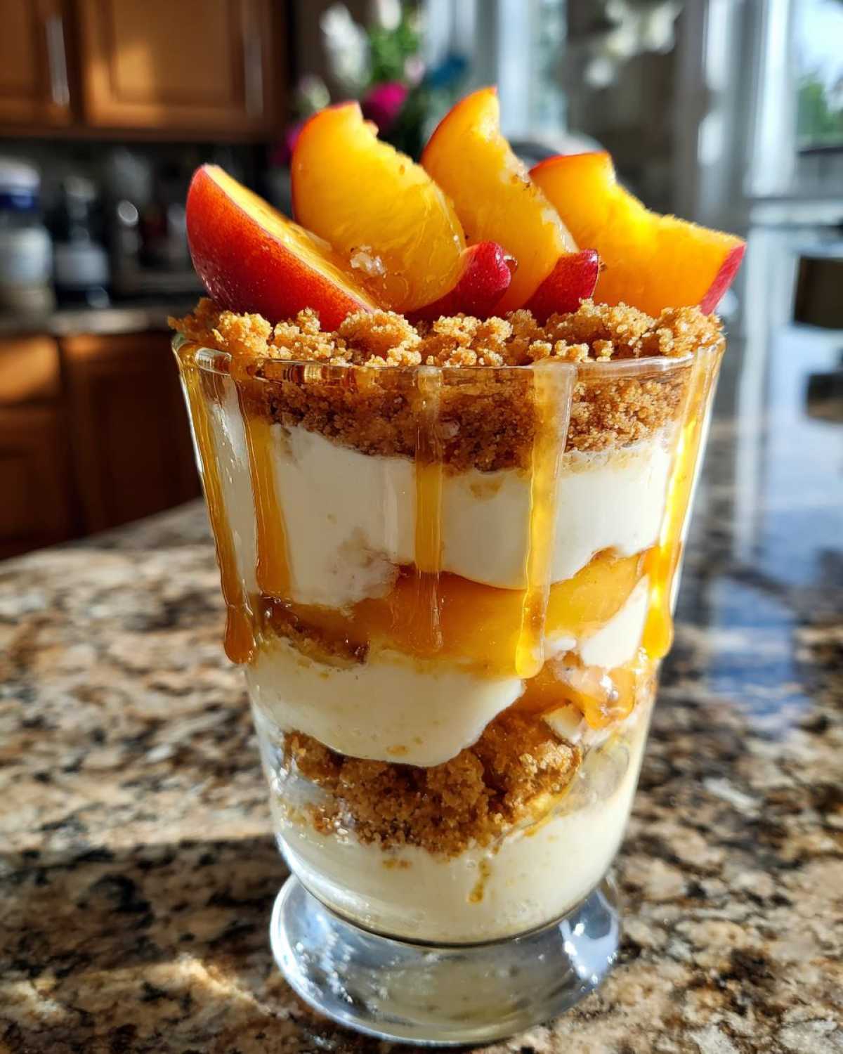 No-Bake Peach Cheesecake Parfaits - detail 2