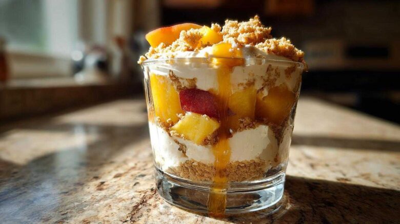No-Bake Peach Cheesecake Parfaits