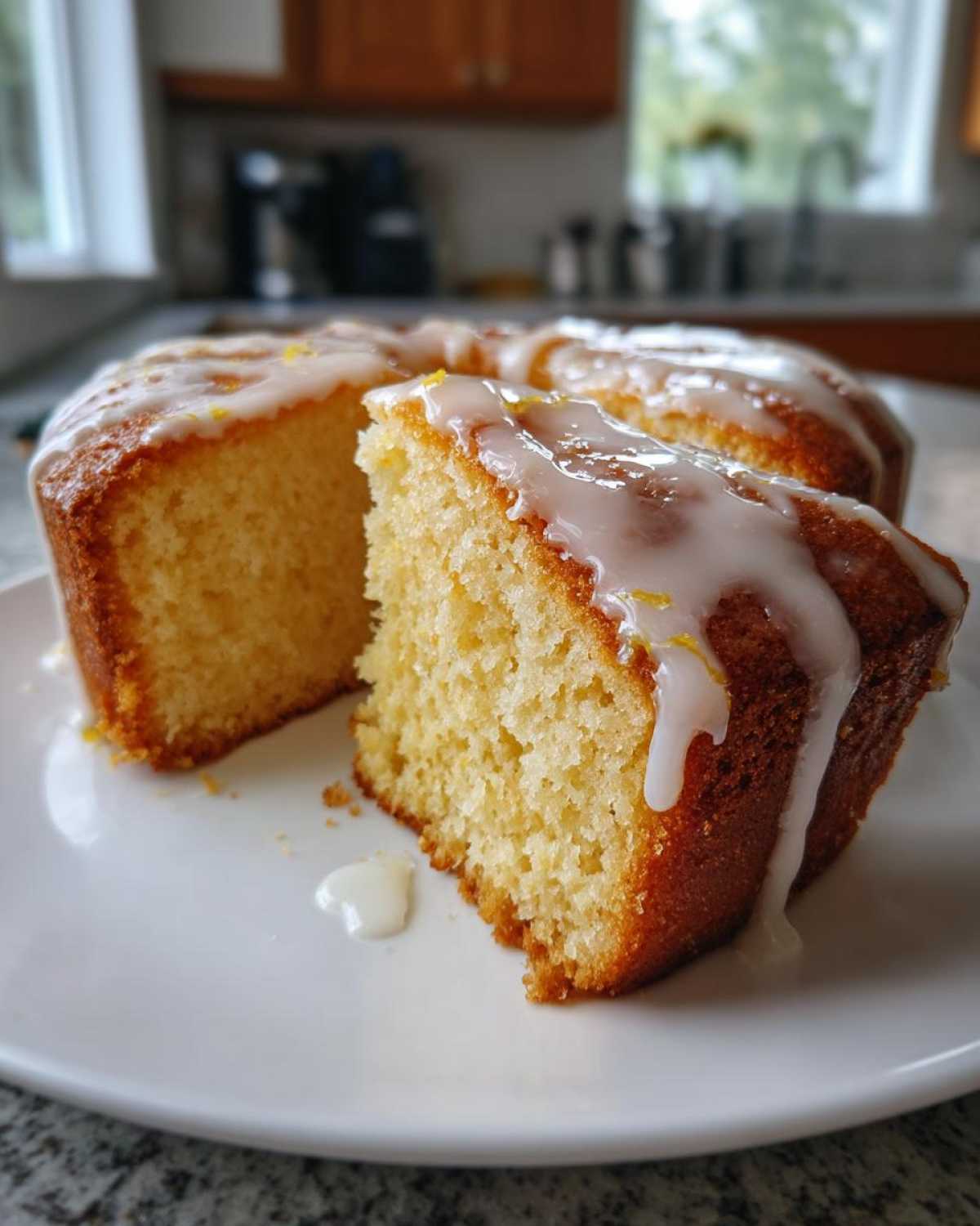 Olive Oil Cake with Lemon Glaze - detail 1