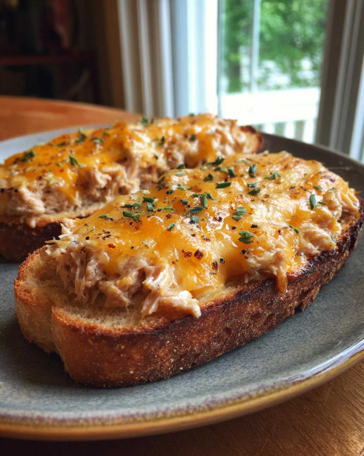 Open-faced tuna melt - detail 3