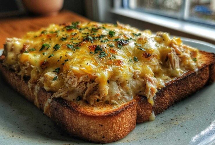 Open-faced tuna melt