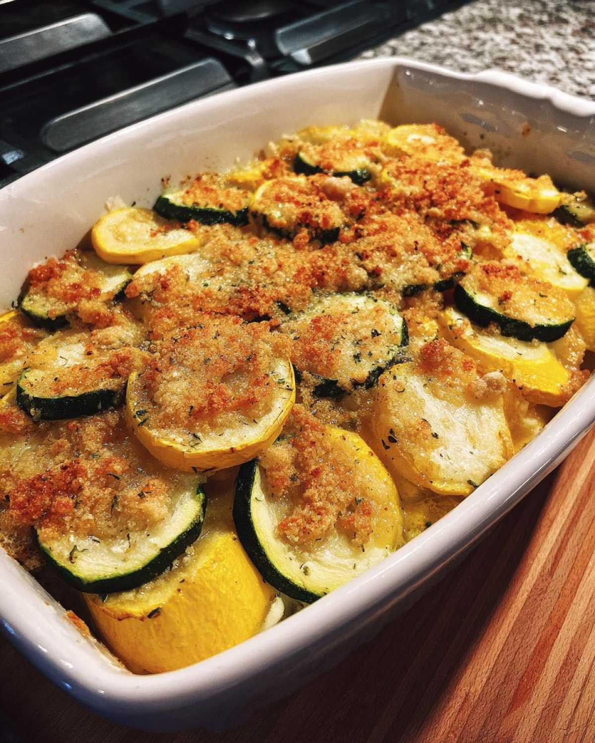Paleo squash casserole - detail 1