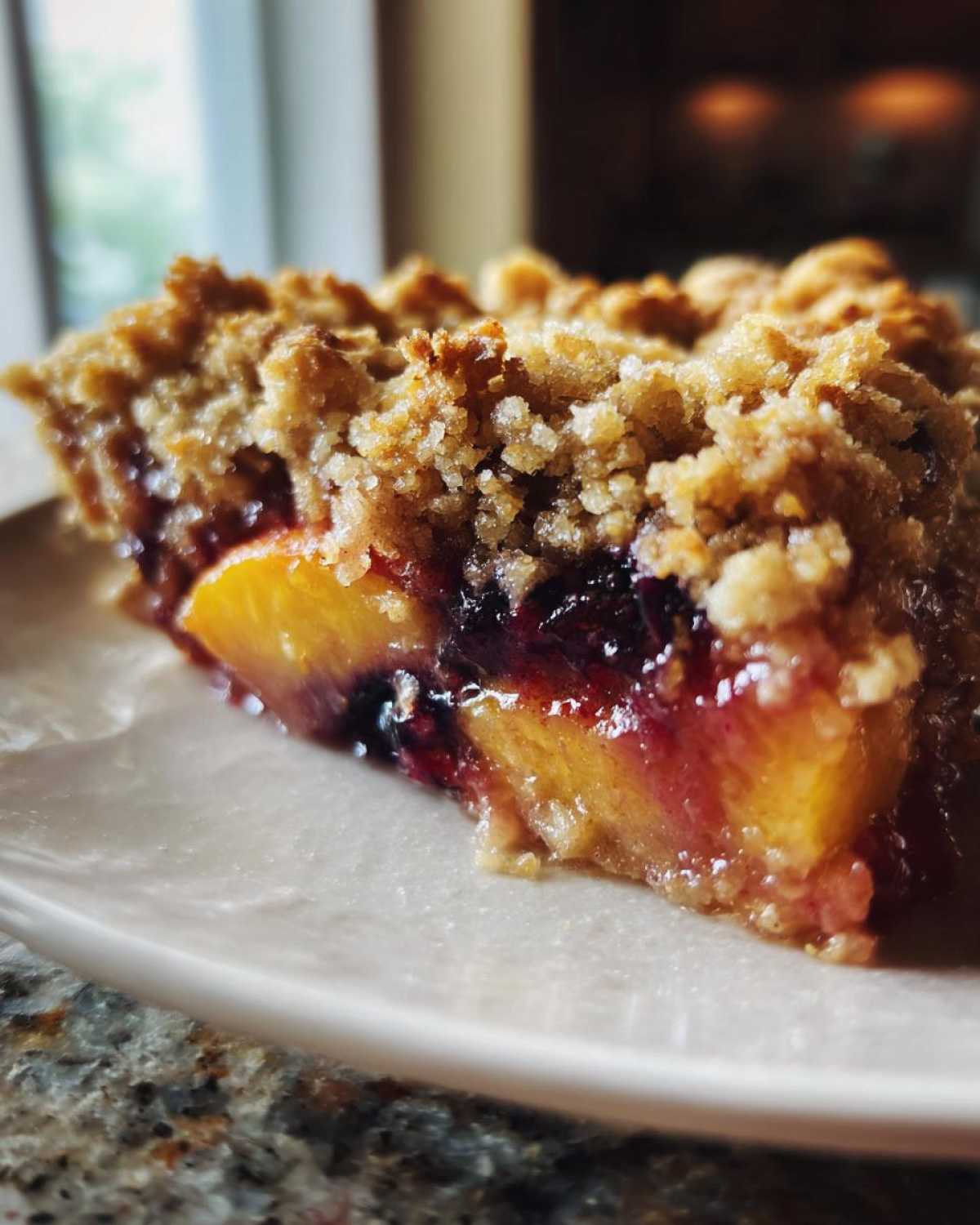 Peach & Blueberry Crisp - detail 2