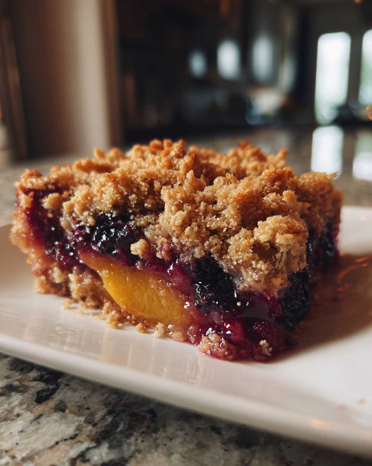Peach & Blueberry Crisp - detail 4