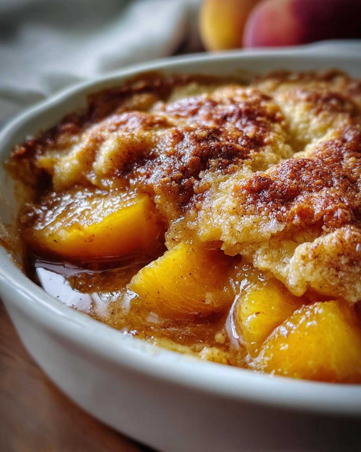 Peach Cobbler with Fresh Peaches - detail 1