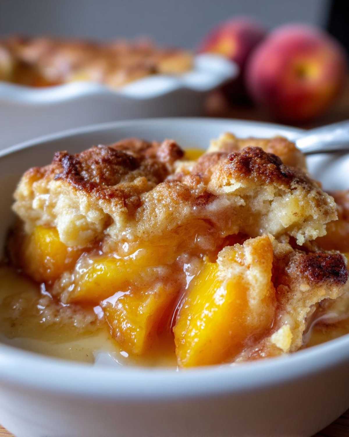 Peach Cobbler with Fresh Peaches - detail 4