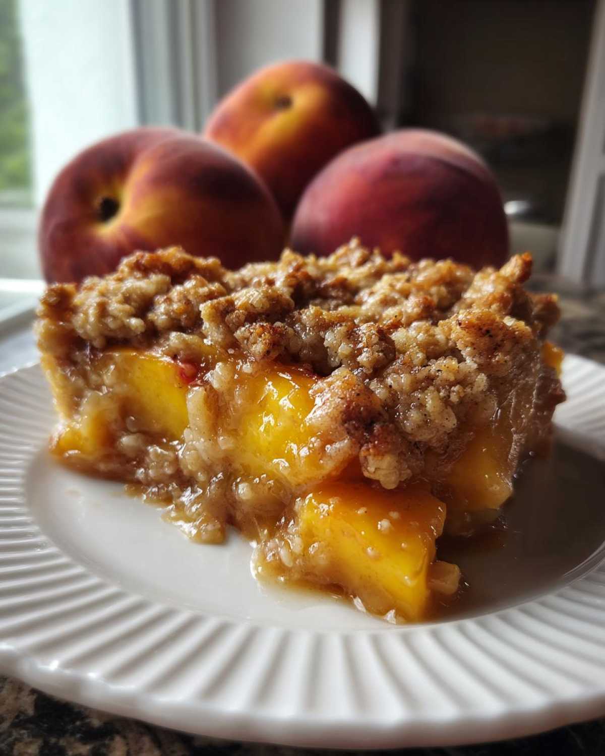 Peach Crisp with Fresh Peaches - detail 3