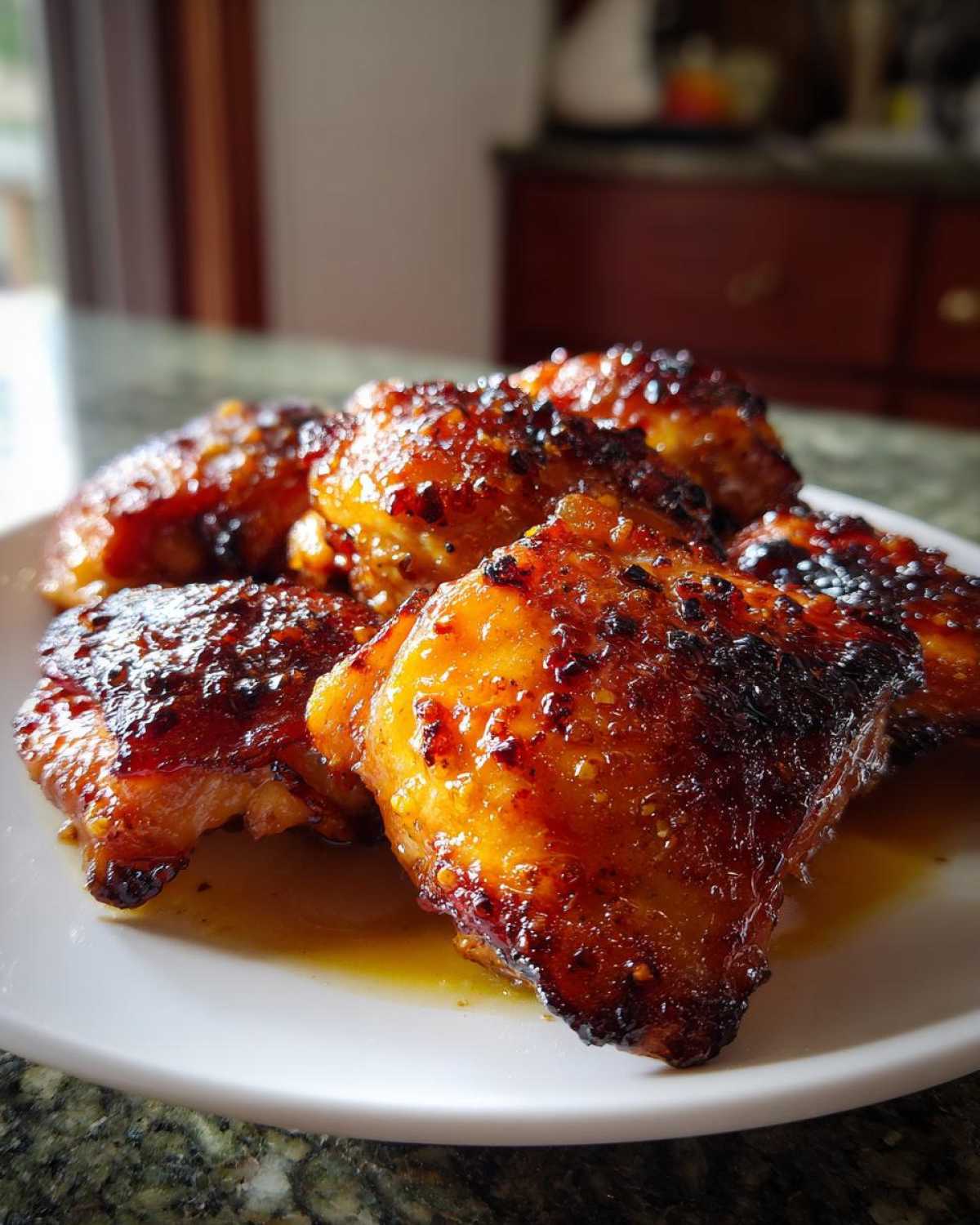 Peach-Glazed Chicken Thighs - detail 2