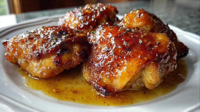 Peach-Glazed Chicken Thighs