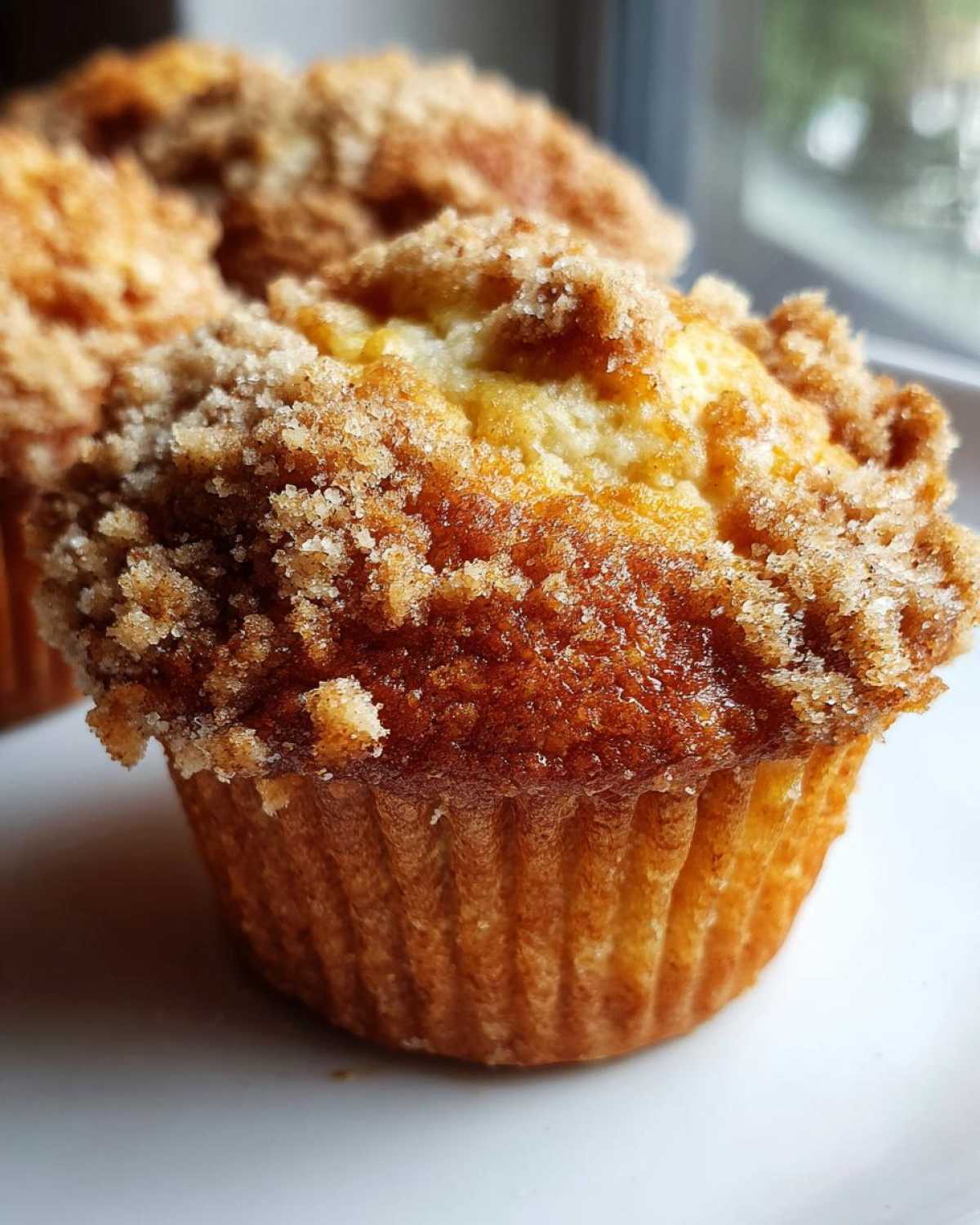 Peach Muffins with Streusel Topping - detail 1