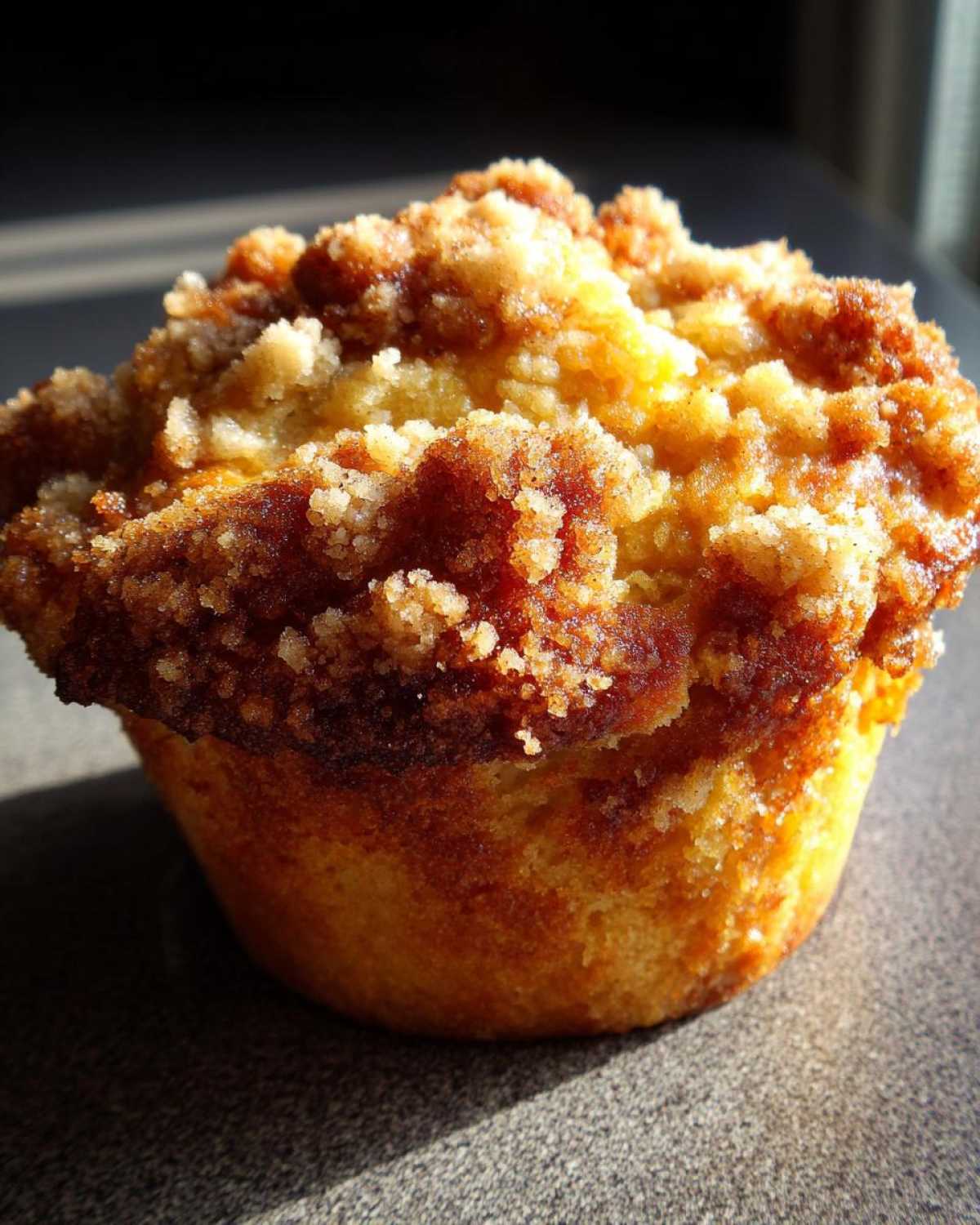 Peach Muffins with Streusel Topping - detail 2