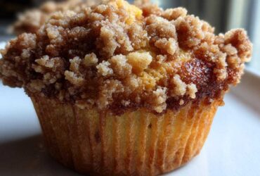 Peach Muffins with Streusel Topping