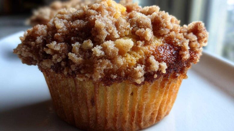 Peach Muffins with Streusel Topping