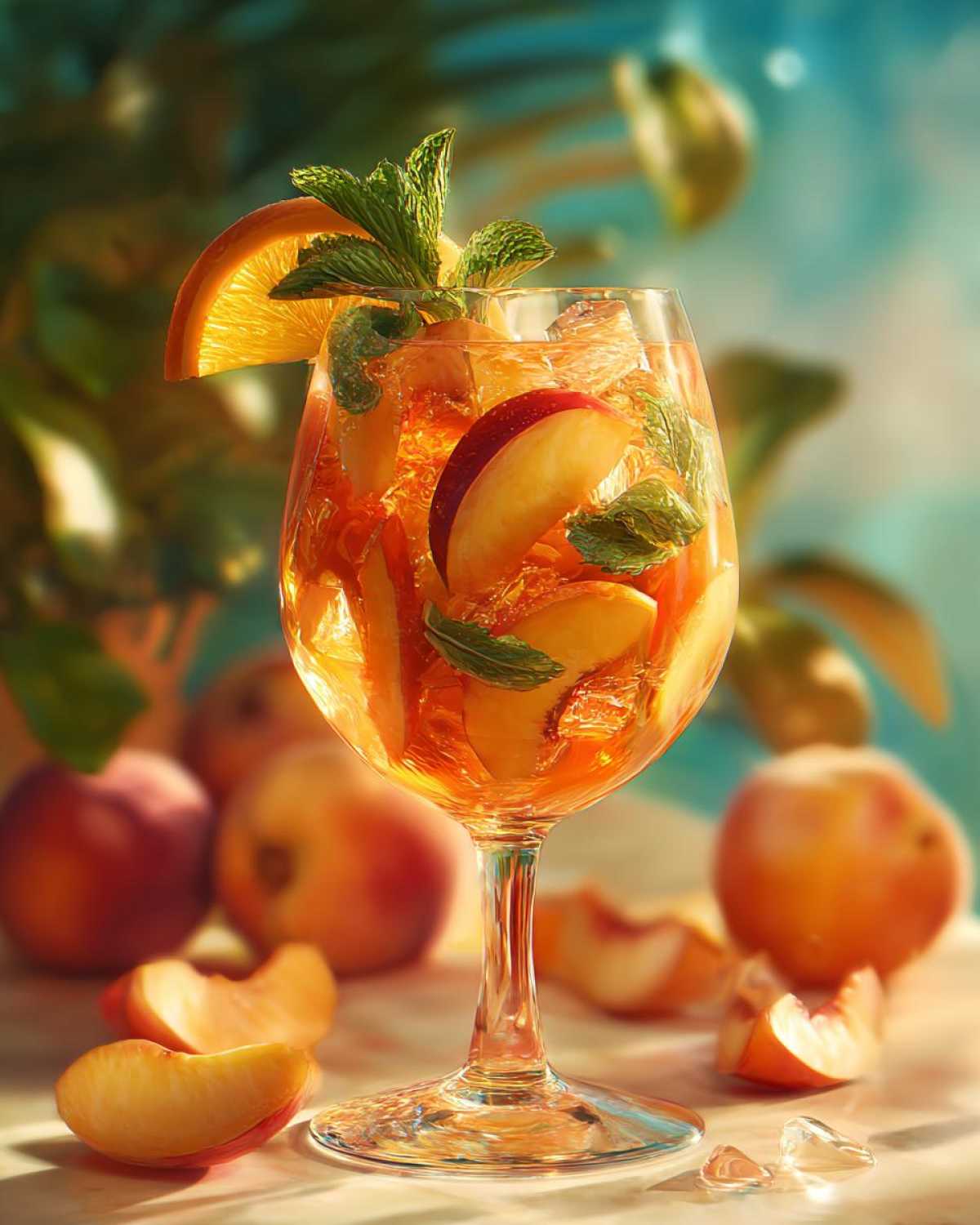 Peach Sangria or Bellini - detail 1
