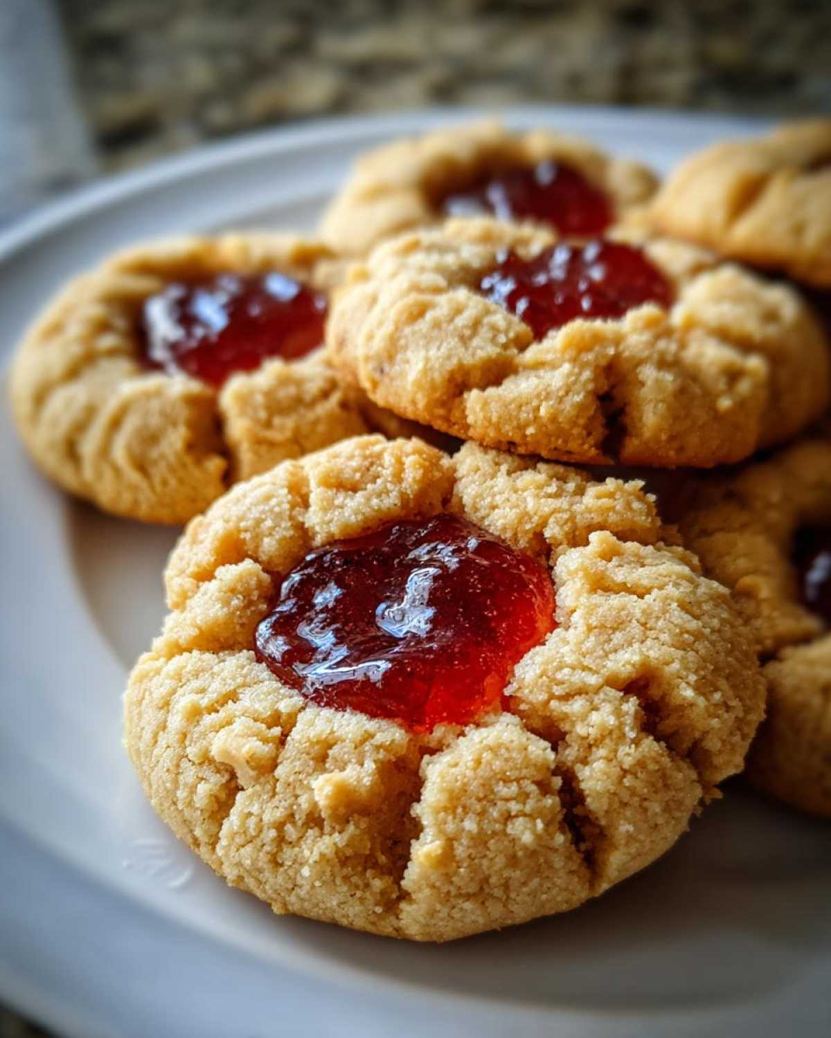 Peanut Butter & Jelly Thumbprint Cookies - detail 1