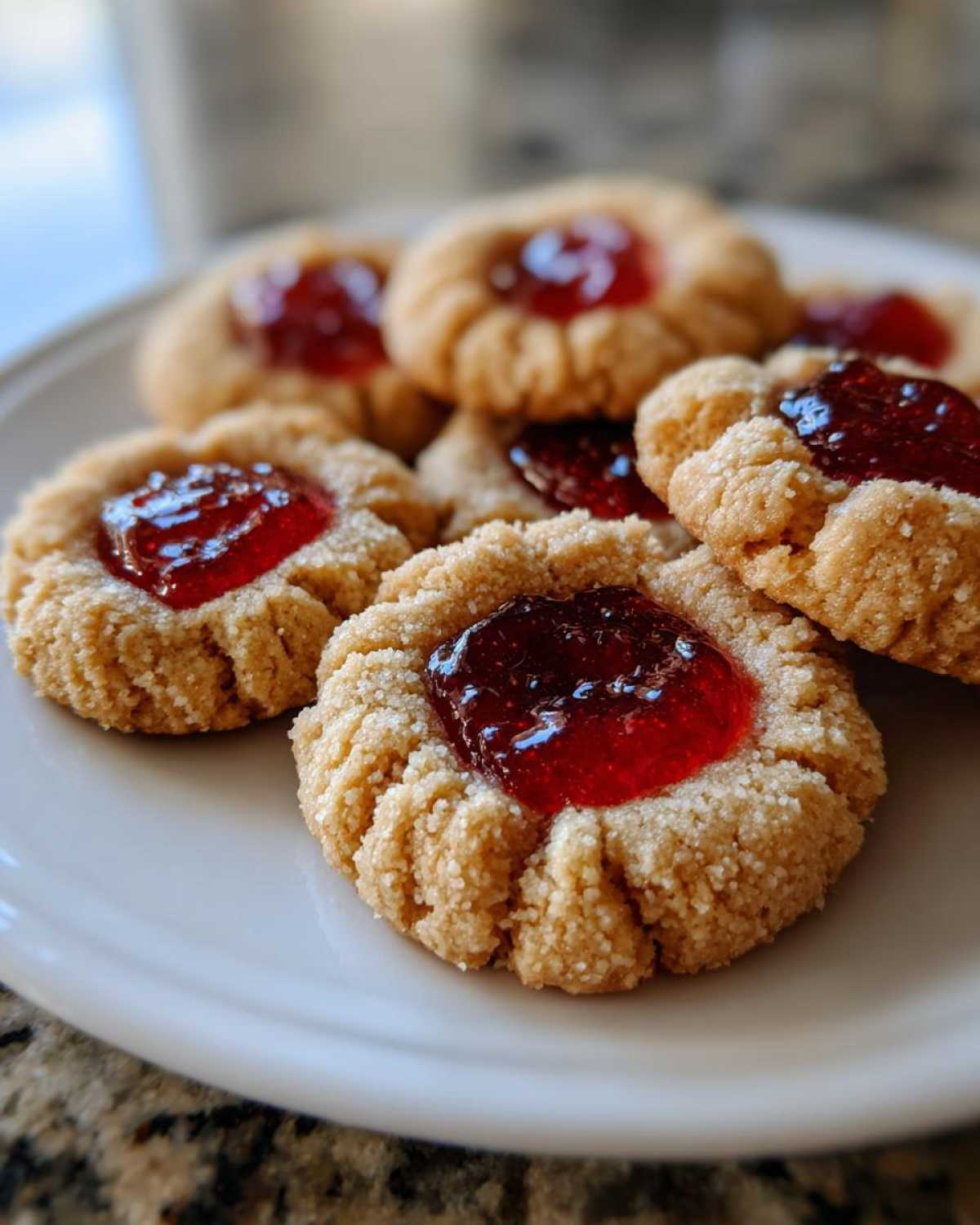 Peanut Butter & Jelly Thumbprint Cookies - detail 2