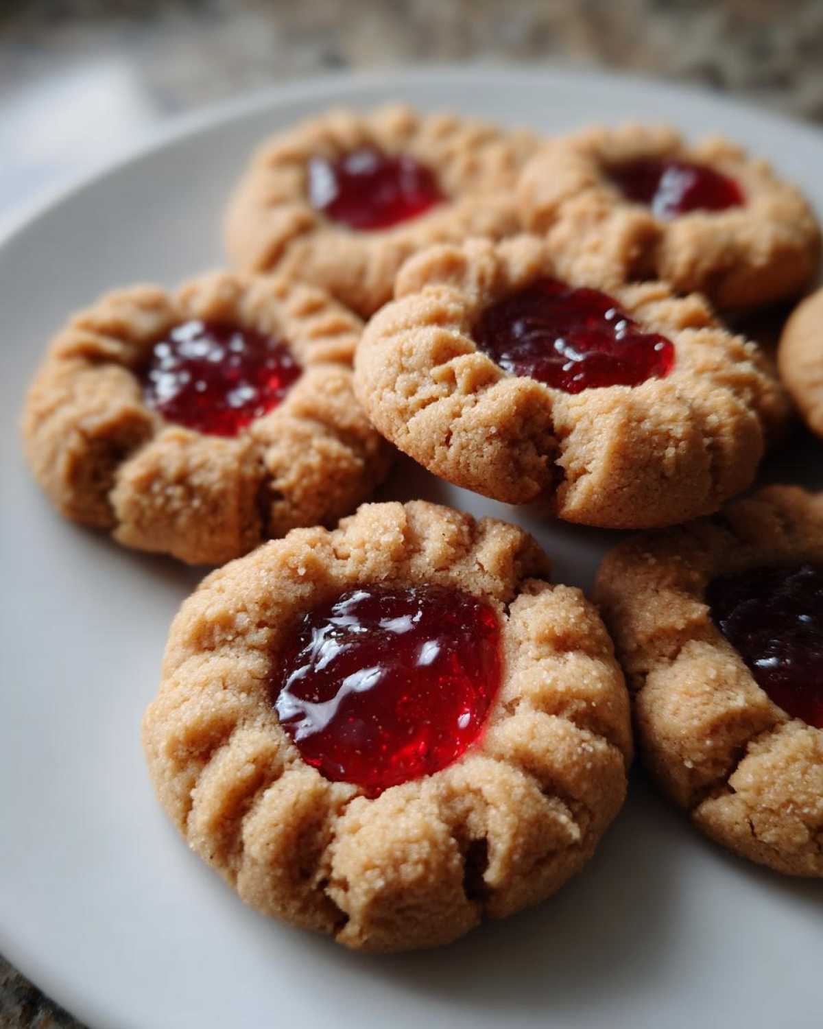 Peanut Butter & Jelly Thumbprint Cookies - detail 3