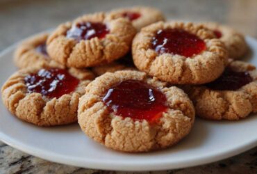 Peanut Butter & Jelly Thumbprint Cookies