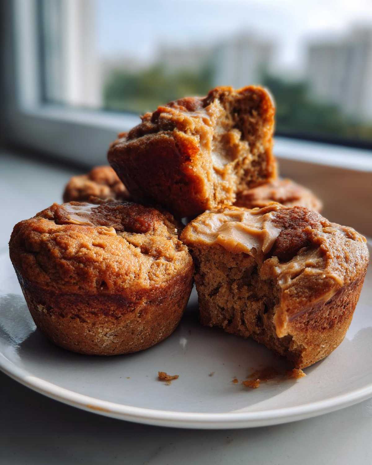 Peanut butter protein muffins - detail 3