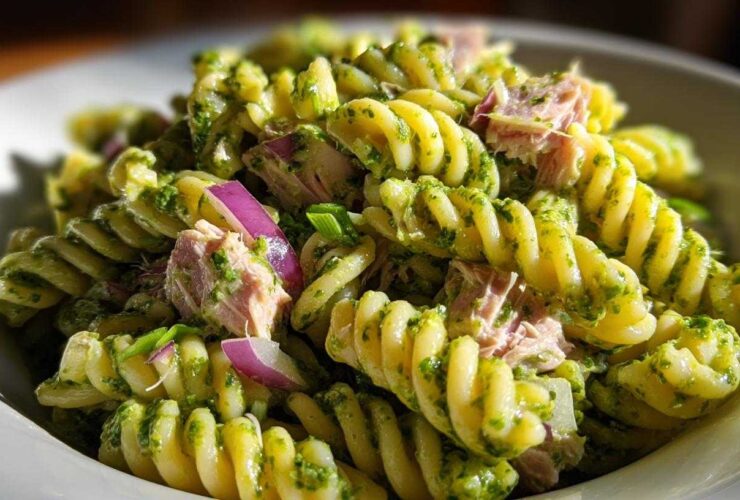 Pesto tuna pasta salad