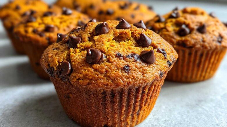 Pumpkin chocolate chip muffins