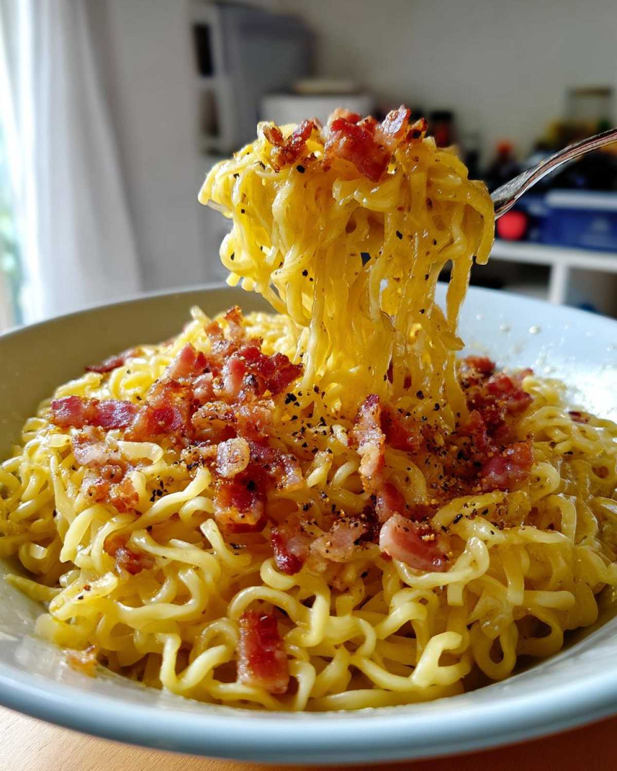 Ramen Carbonara (Instant Noodles Hack) - detail 3