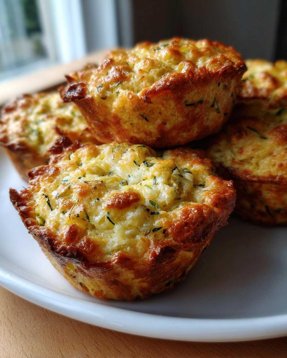 Savory zucchini cheese muffins - detail 1