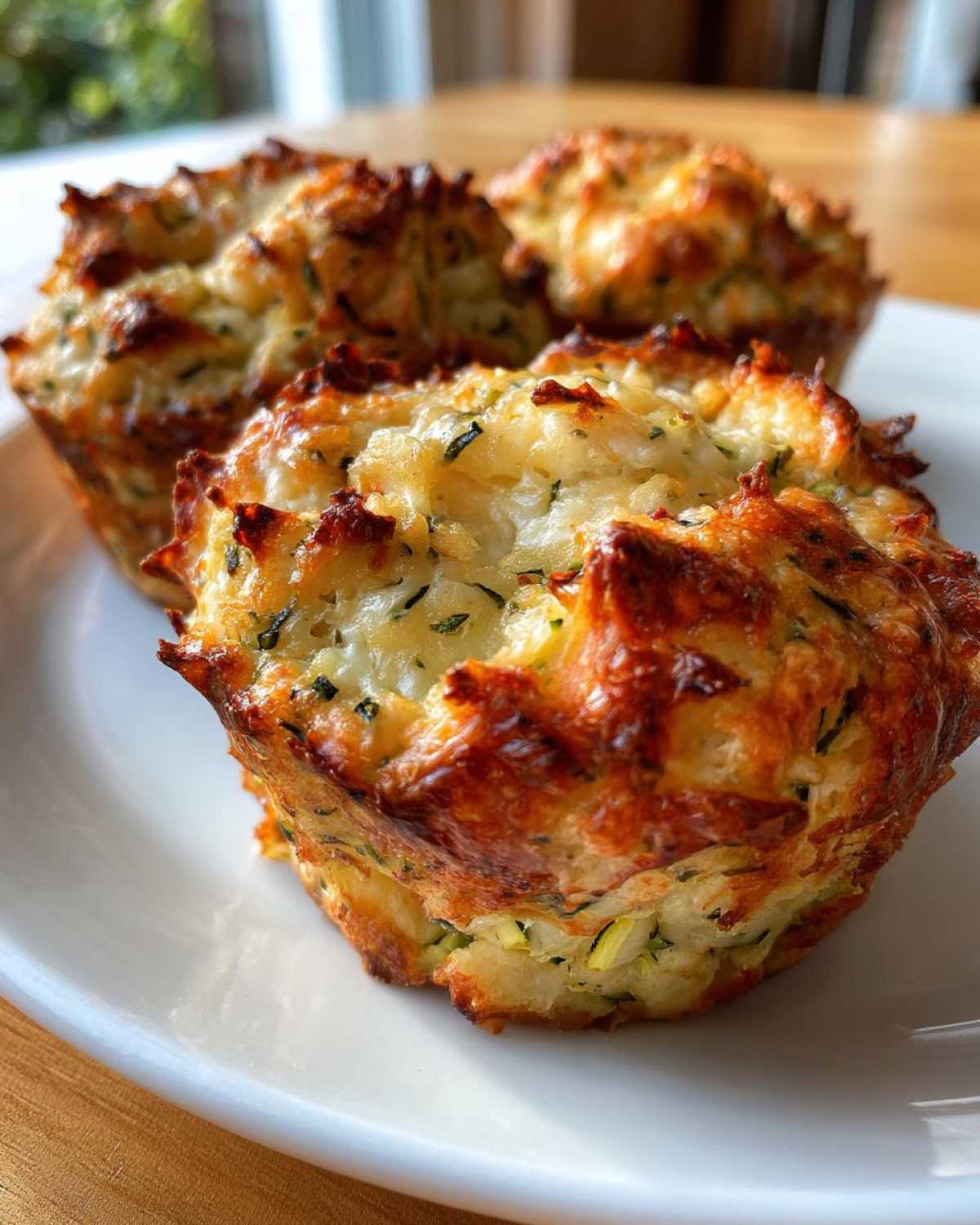 Savory zucchini cheese muffins - detail 2