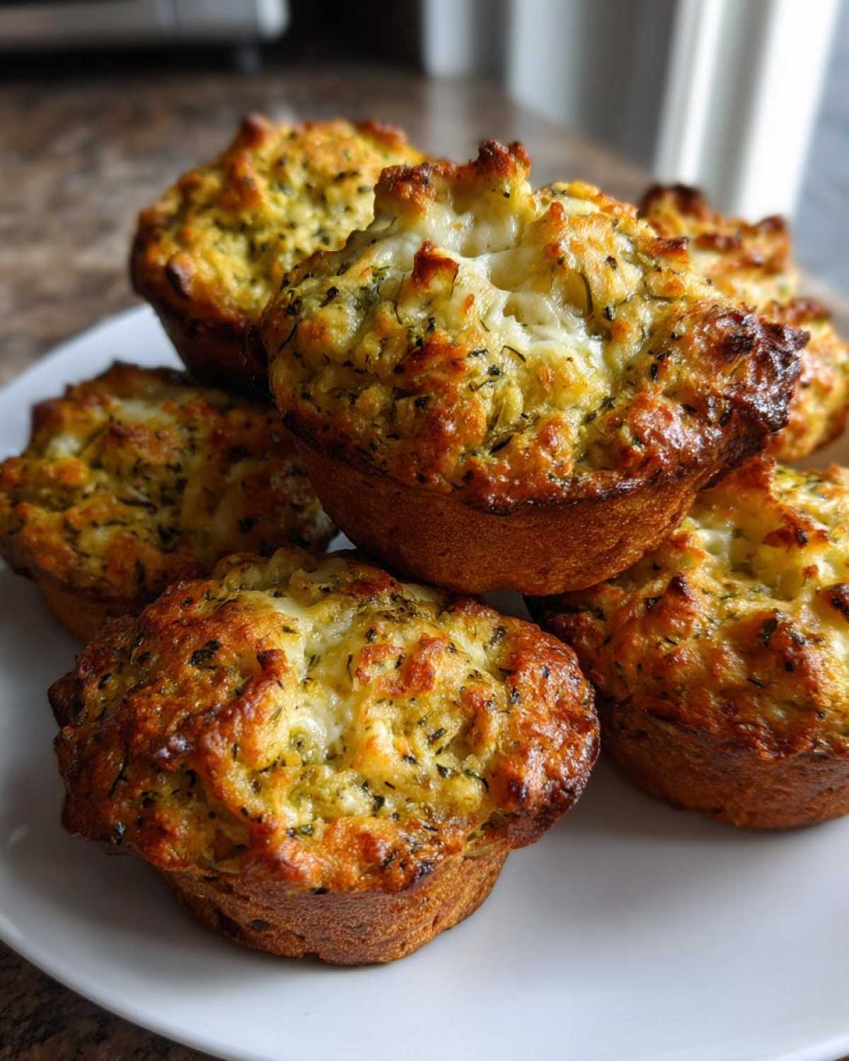 Savory zucchini cheese muffins - detail 3