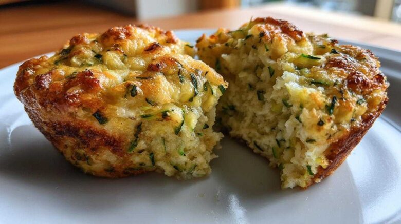 Savory zucchini cheese muffins