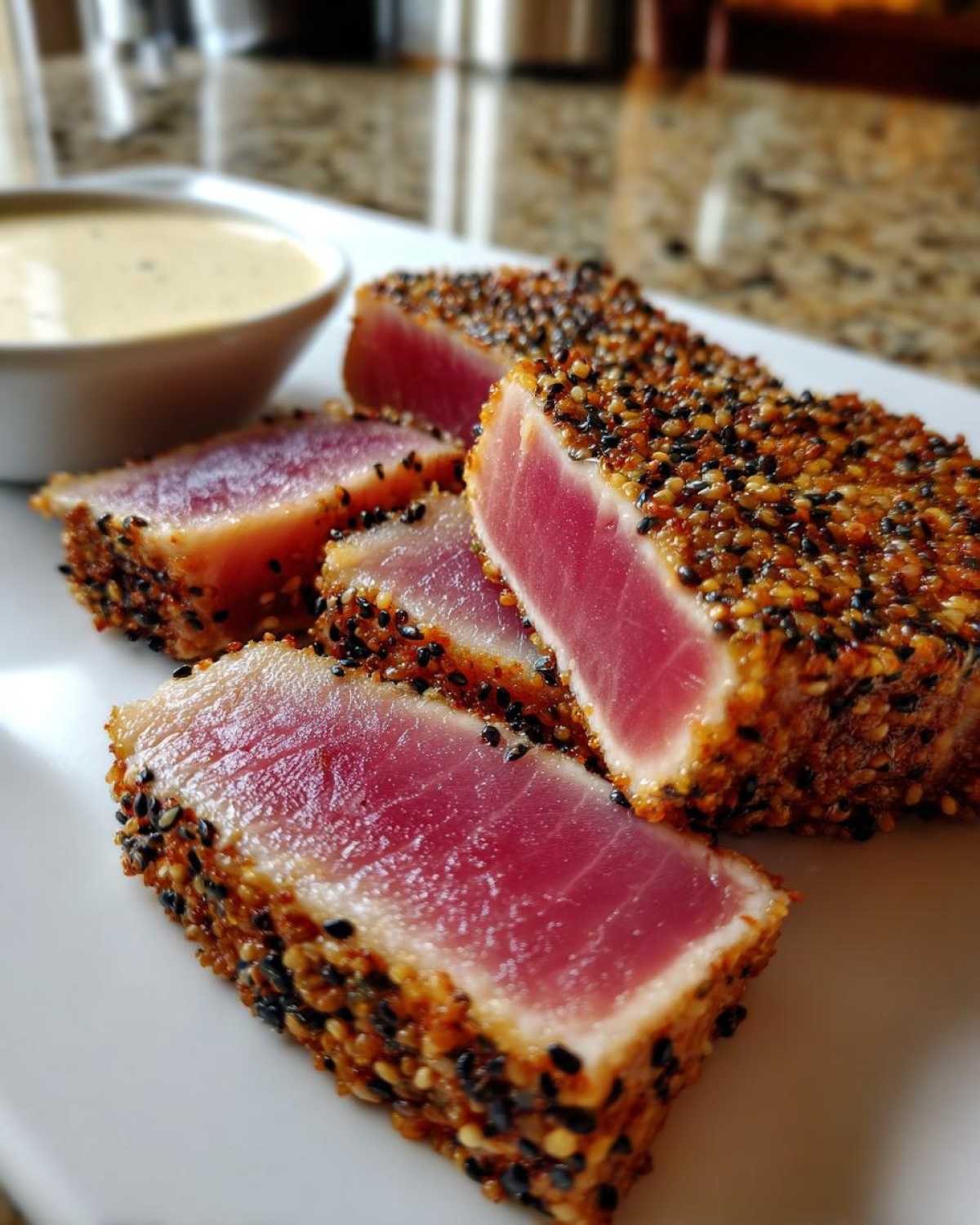 Sesame-crusted tuna steak - detail 1