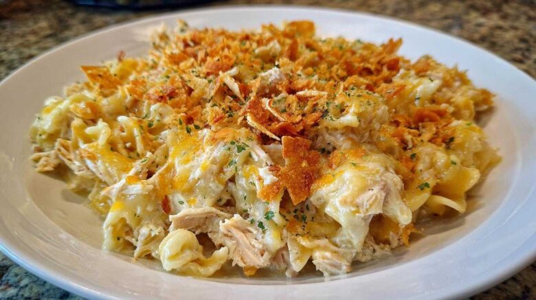 Slow cooker tuna noodle casserole
