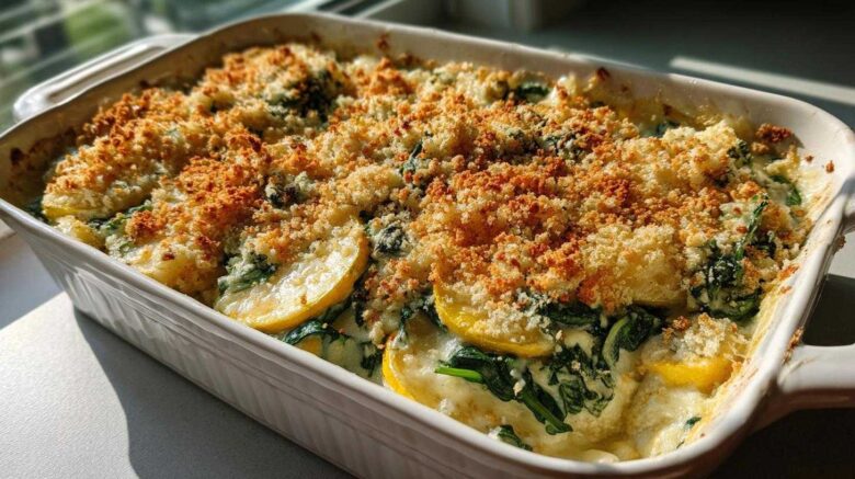 Spinach and squash casserole