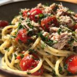 Tomato basil tuna pasta