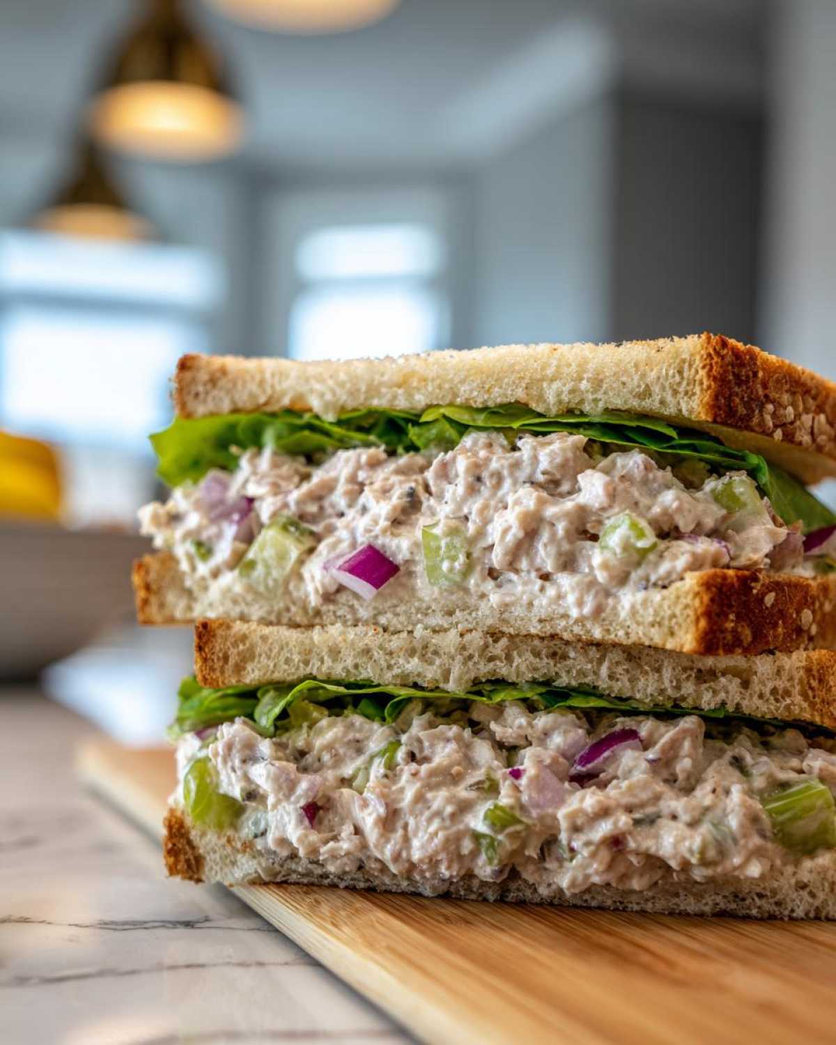 Tuna salad sandwich with celery - detail 3