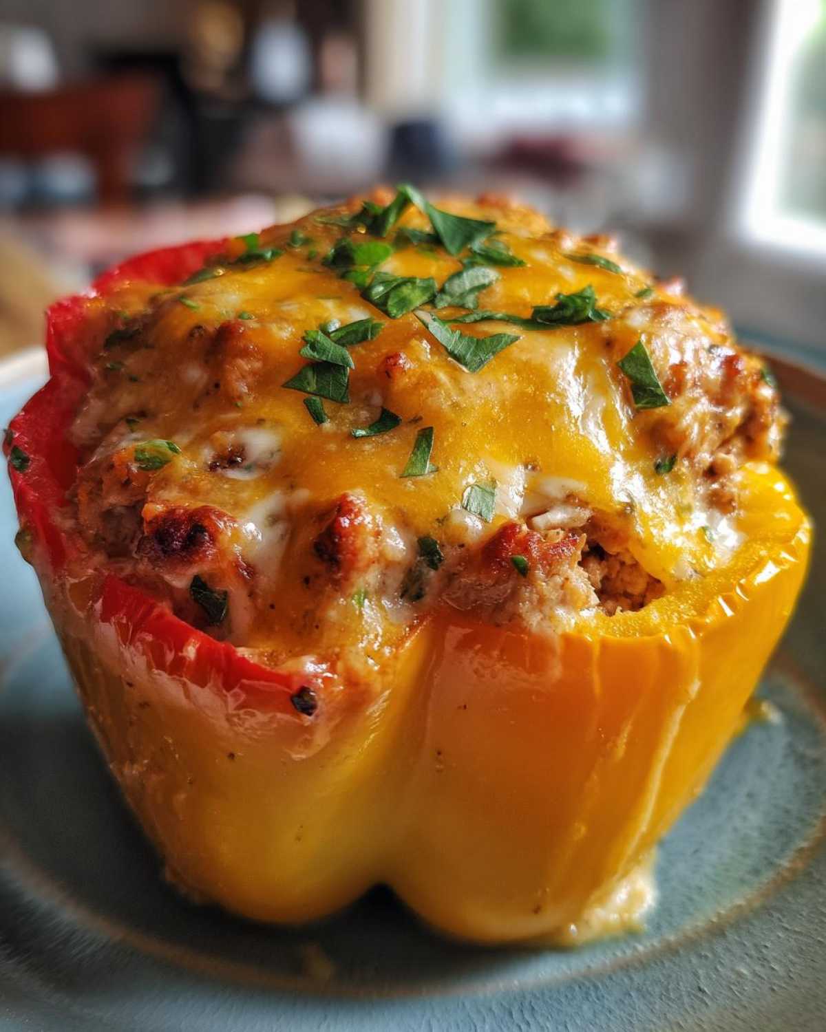 Tuna-stuffed bell peppers - detail 1