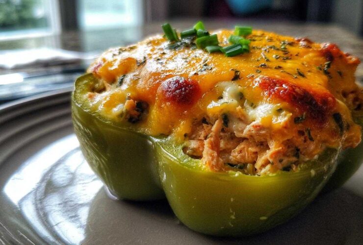 Tuna-stuffed bell peppers