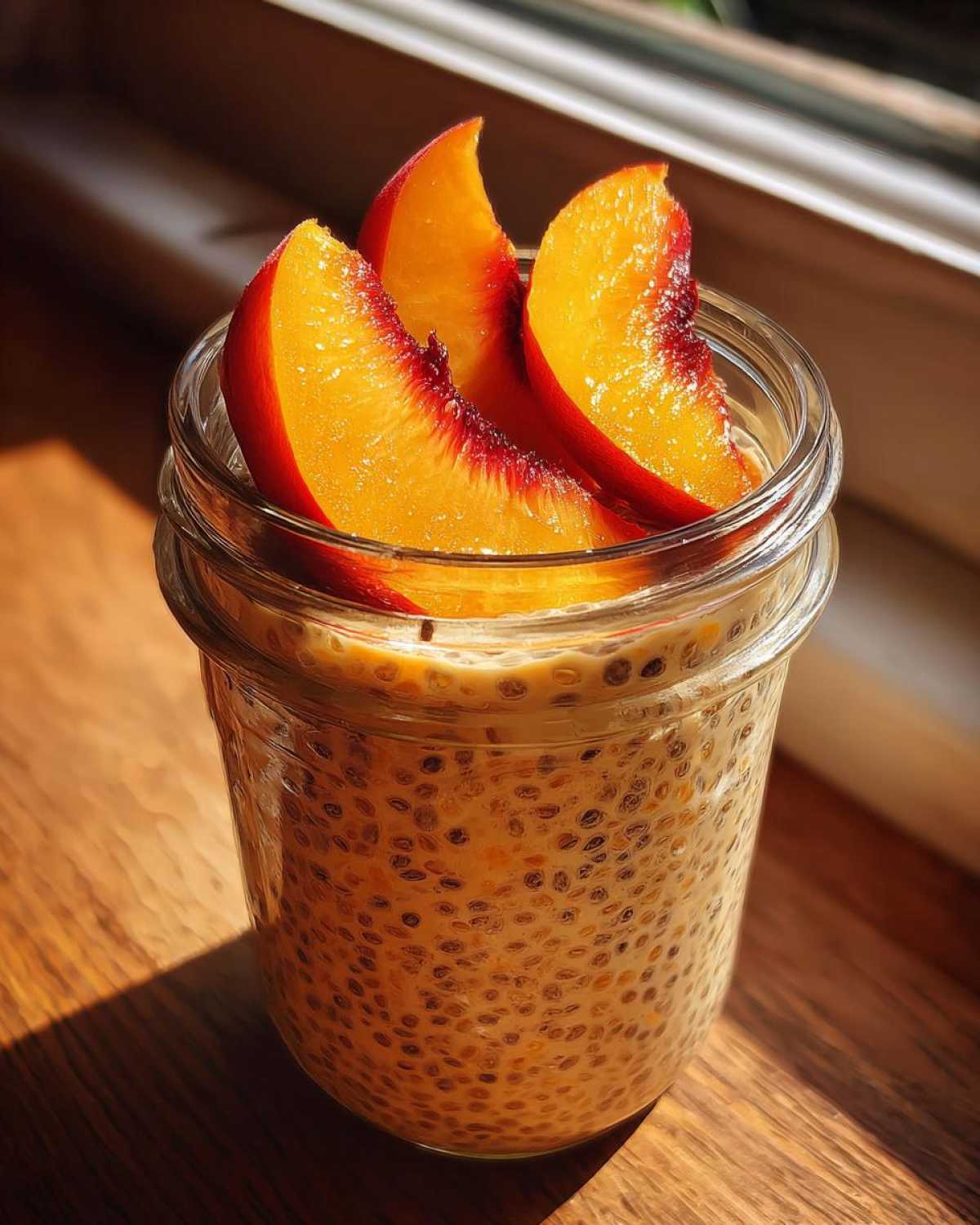Vegan Coconut-Peach Chia Pudding - detail 3