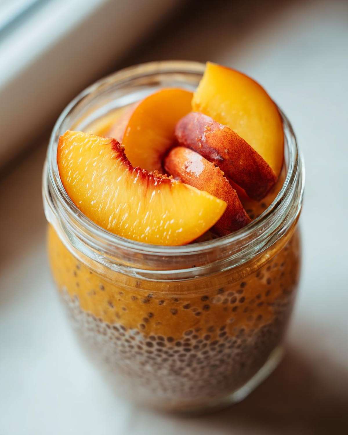 Vegan Coconut-Peach Chia Pudding - detail 4