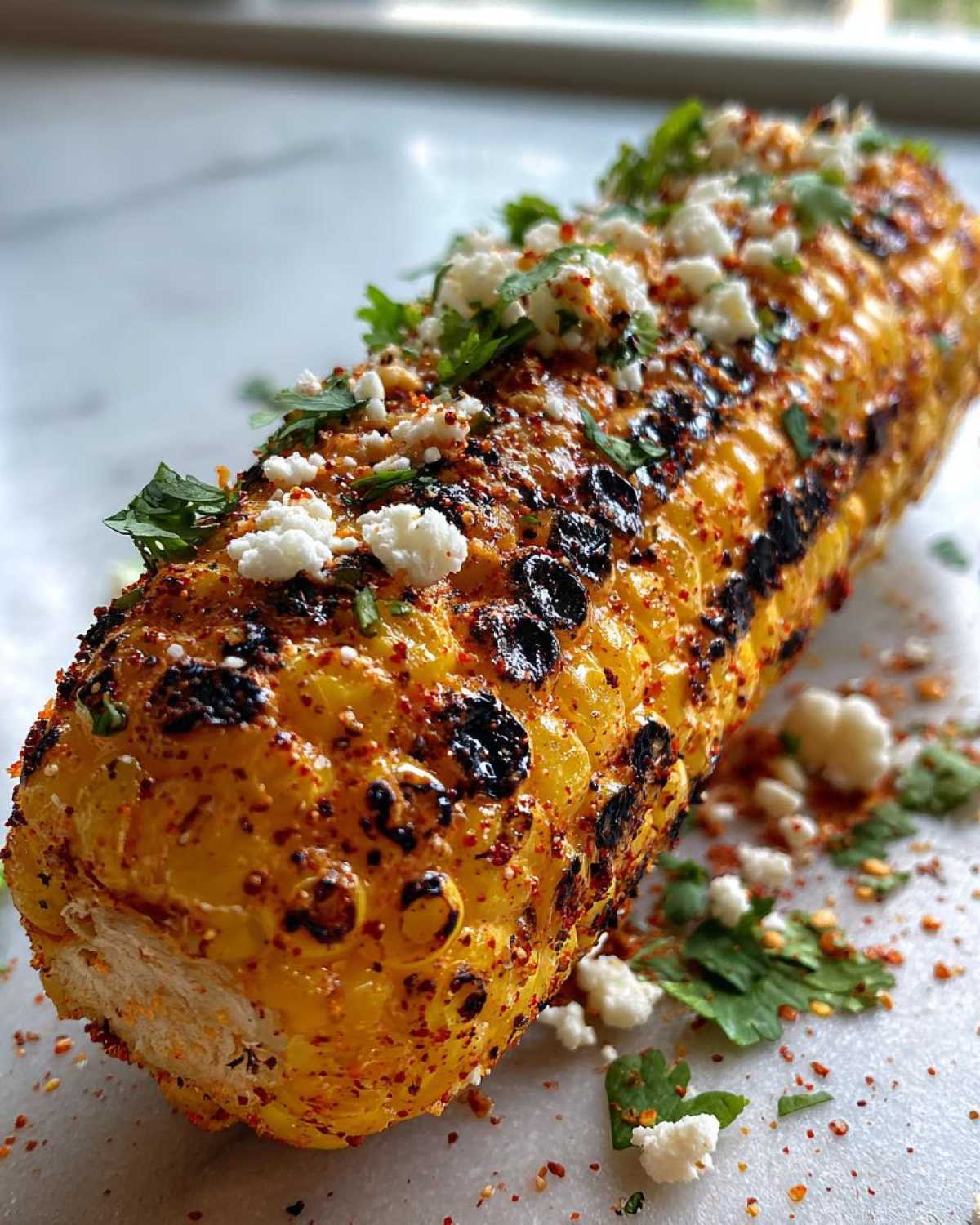 Vegan Mexican street corn - detail 2