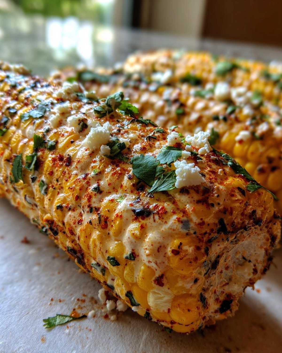 Vegan Mexican street corn - detail 3