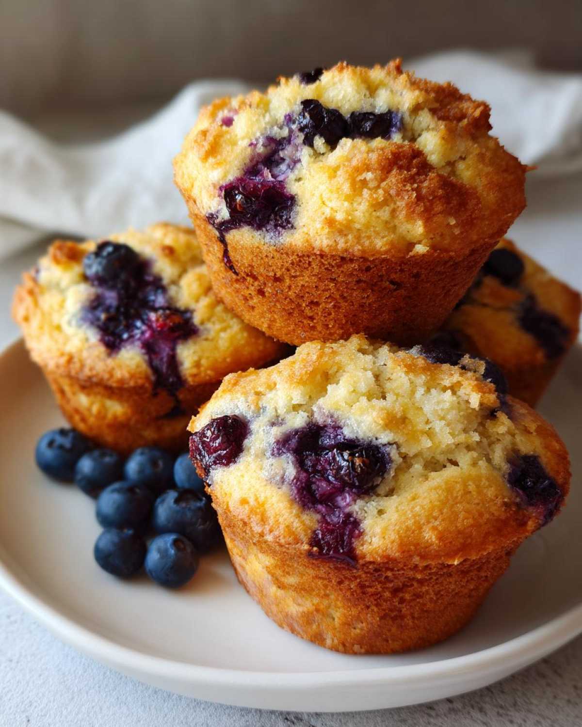 Vegan blueberry muffins - detail 1