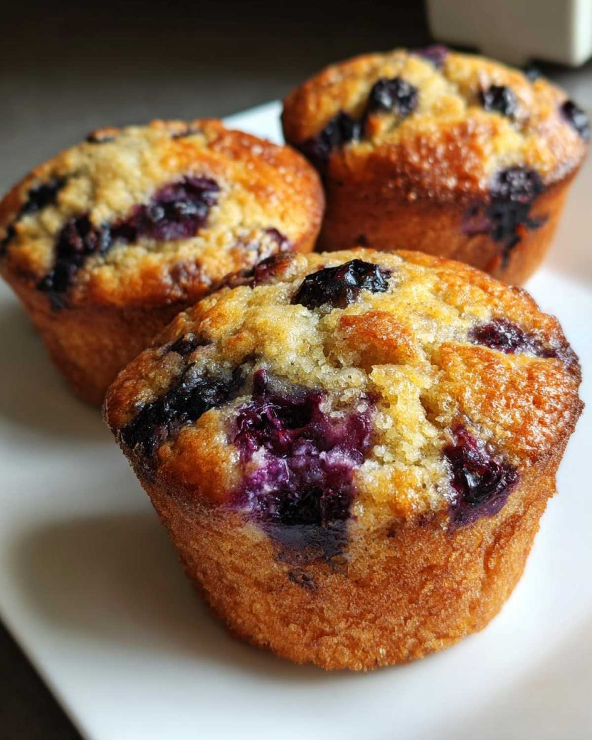 Vegan blueberry muffins - detail 2