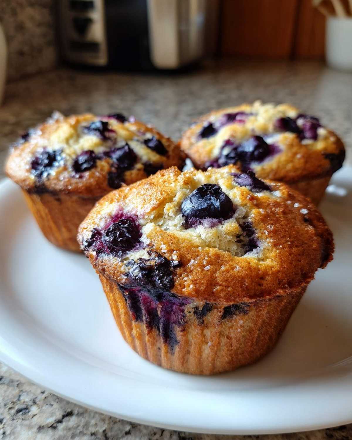 Vegan blueberry muffins - detail 4