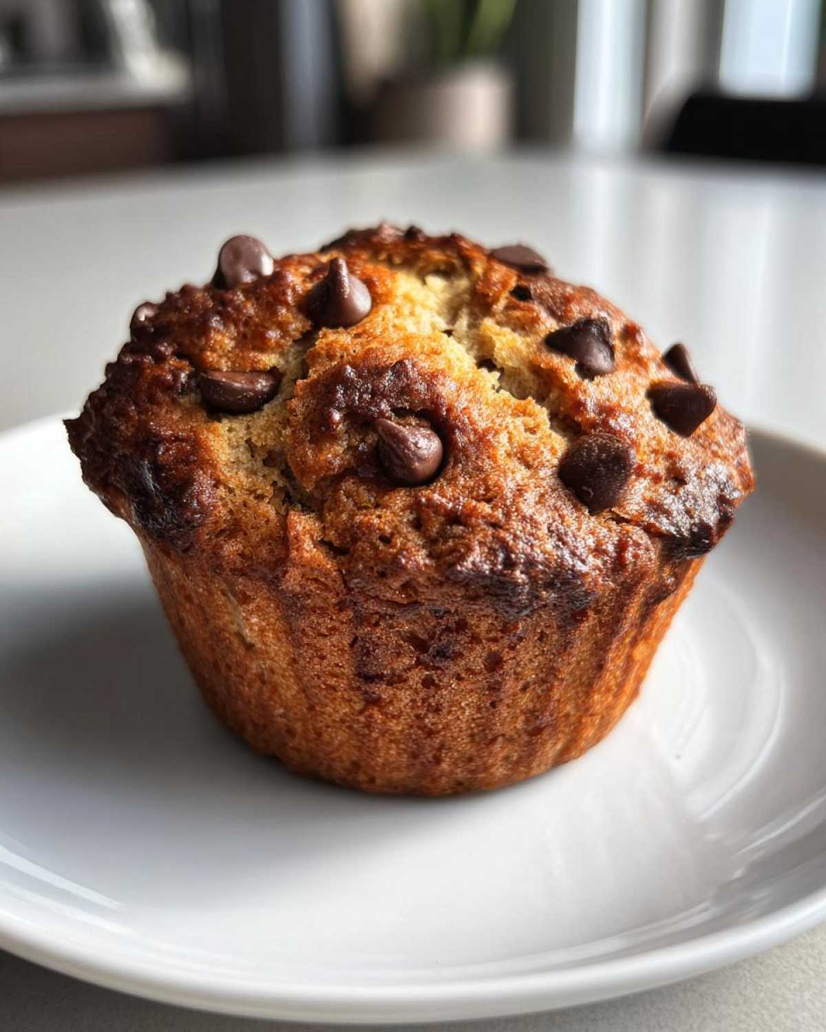 Vegan chocolate chip muffins - detail 1