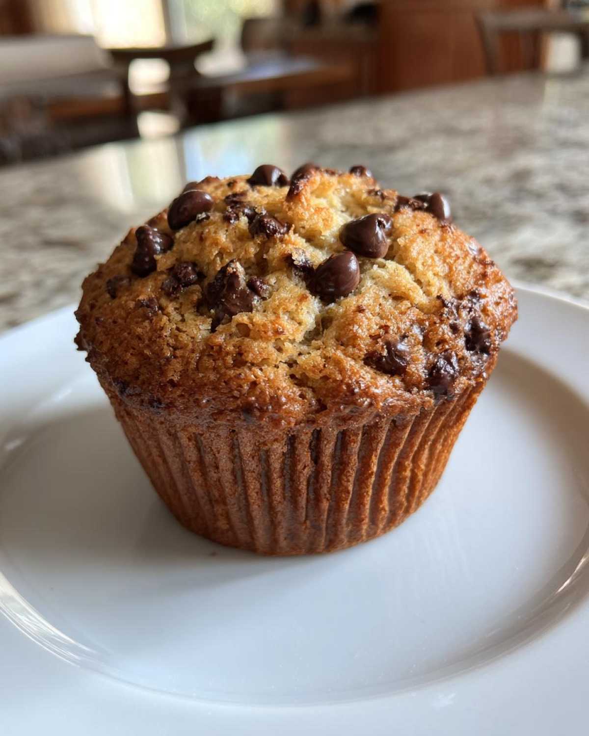 Vegan chocolate chip muffins - detail 3